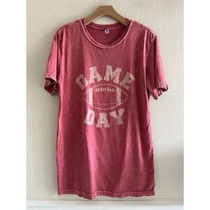 Rustee Clothing Game Day Print Dyed T-shirt Size Large Women's American Football